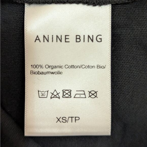 NEW NWT ANINE BING Lili Outlaws Tee Faded Black White T-Shirt - Picture 5 of 6